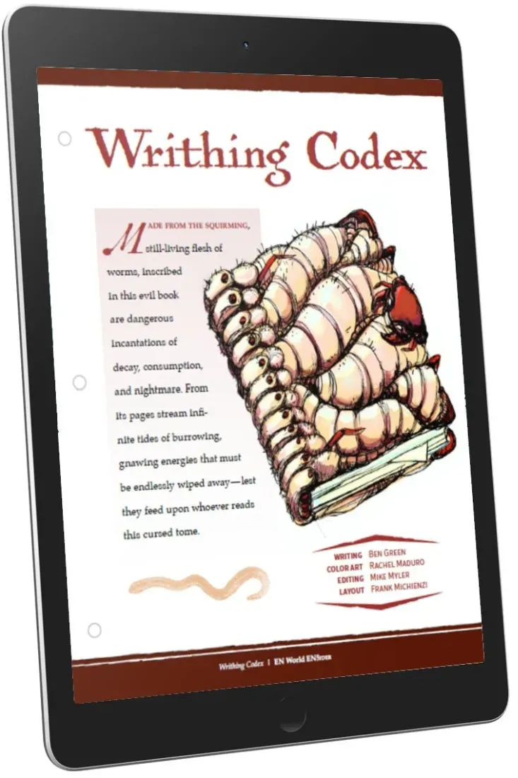 EN Publishing Writhing Codex rollspel PDF nekromanti