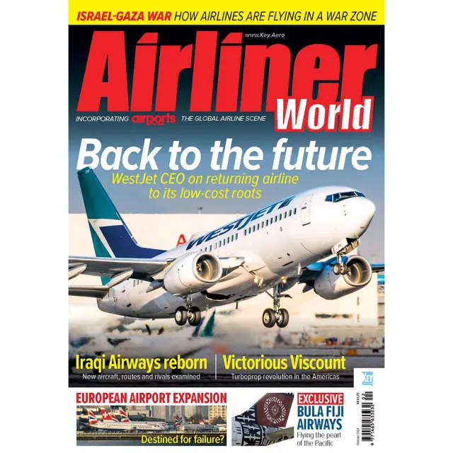 Airliner World februari 2024 tidning civilflyg lösnummer