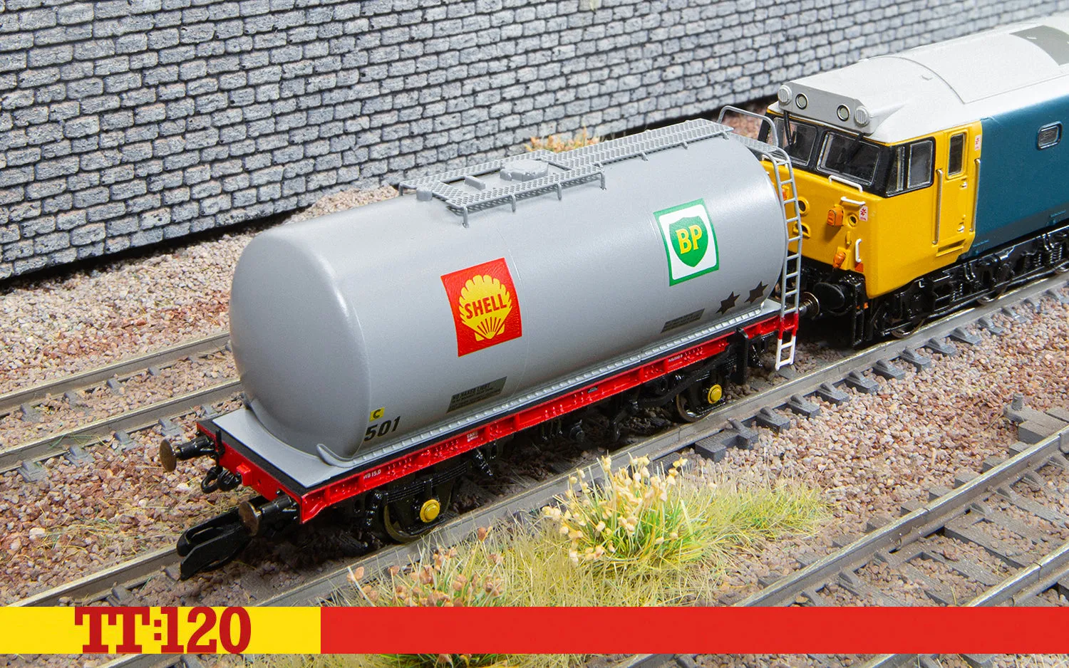 Hornby TT:120 TTA Tanker Shell-BP tankvagn 501 modell