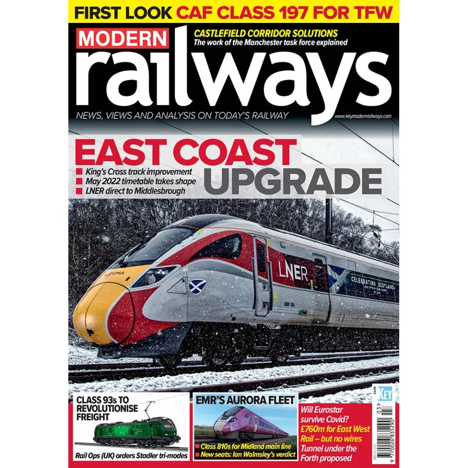 Modern Railways mars 2021 tidning lösnummer järnväg