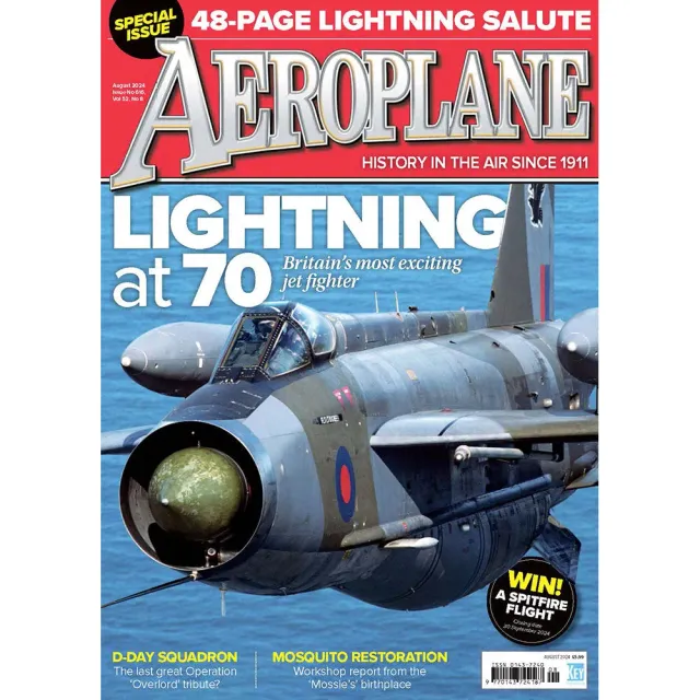 Aeroplane Monthly tidning augusti 2024 Lightning 70 år