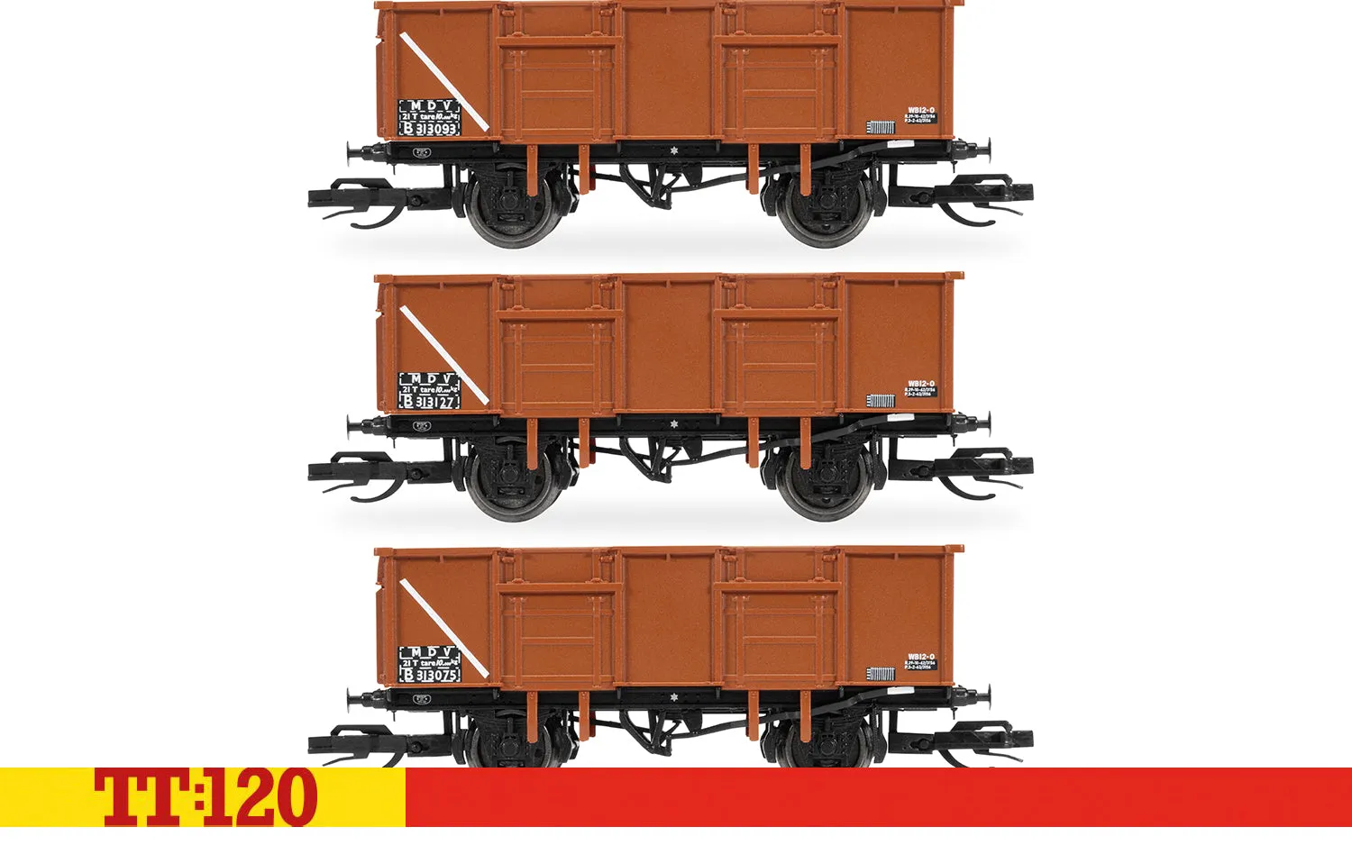 Hornby TT:120 BR 21 ton mineralvagn modellvagn 3-pack bauxit