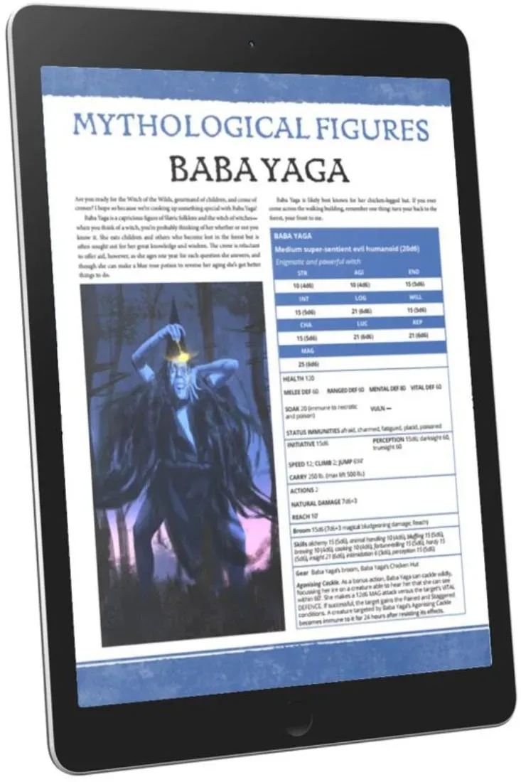 EN Publishing Baba Yaga WOIN rollspel PDF häxa