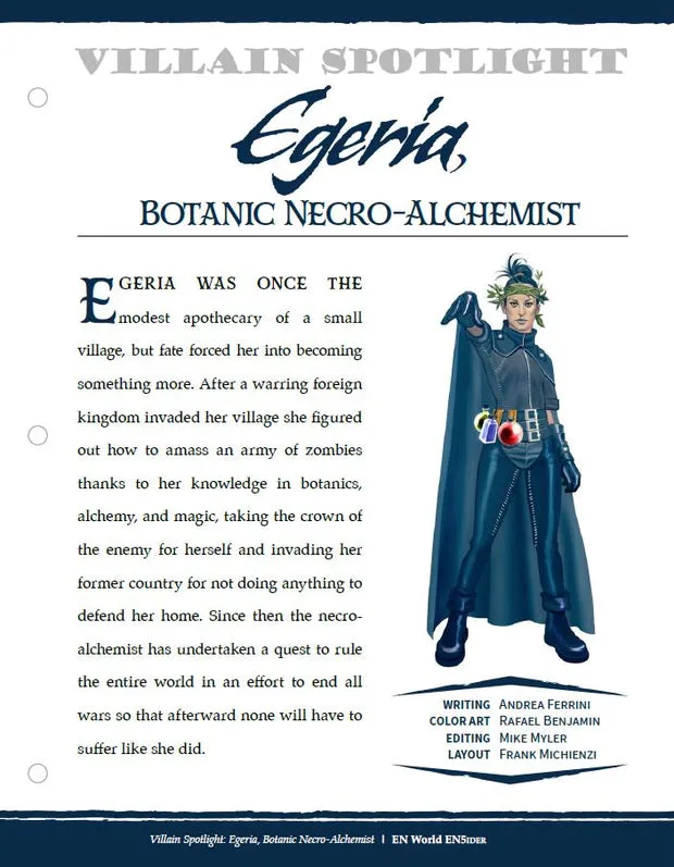 EN Publishing Egeria Villain Spotlight D&D 5e pdf