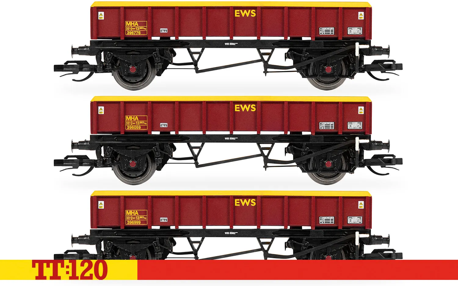 Hornby TT:120 MHA Coalfish vagn EWS 3-pack ballast