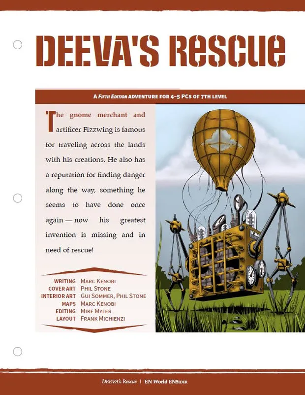 EN Publishing DEEVA's Rescue äventyr PDF nivå 7