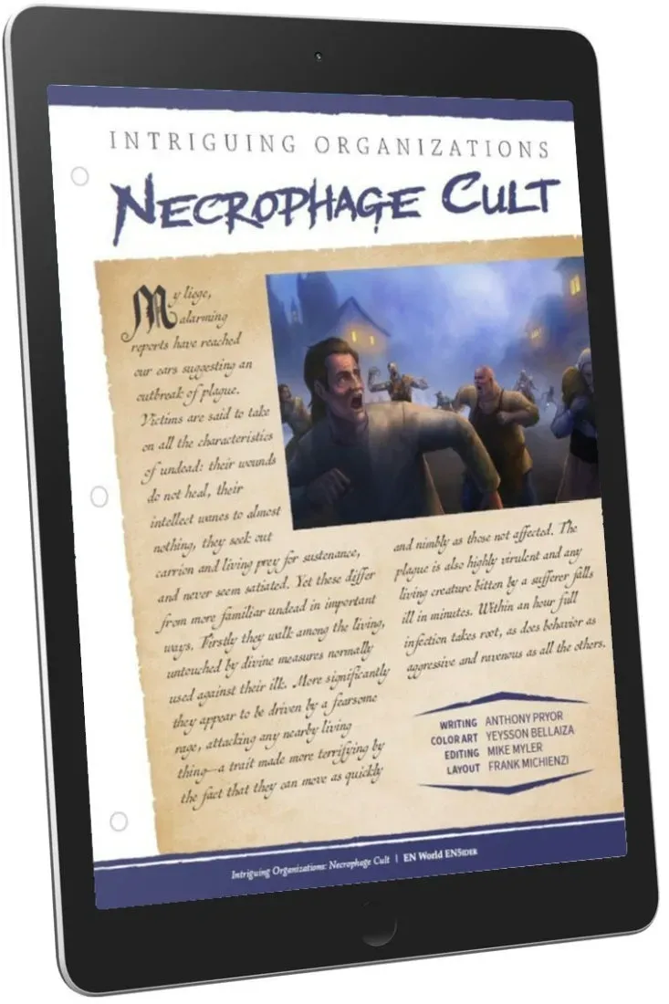 EN Publishing Necrophage Cult organisation PDF D&D 5e