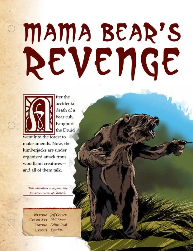 EN Publishing Mama Bear's Revenge äventyr PDF grad 5