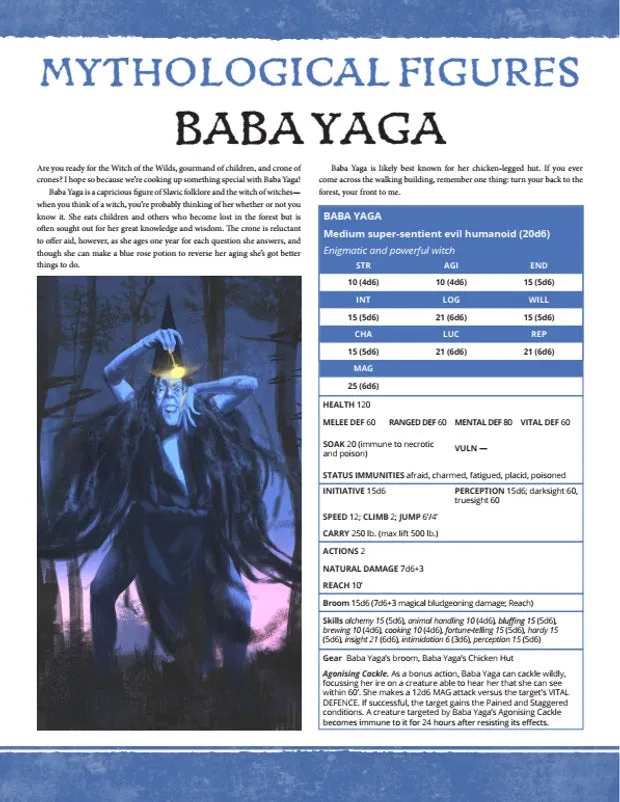 EN Publishing Baba Yaga WOIN rollspel PDF häxa