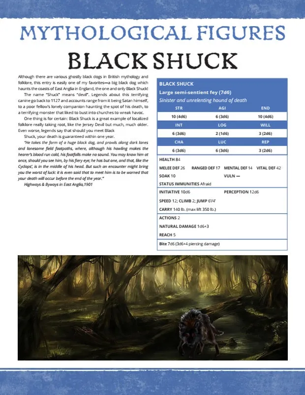 EN Publishing Black Shuck monster-PDF spökhund