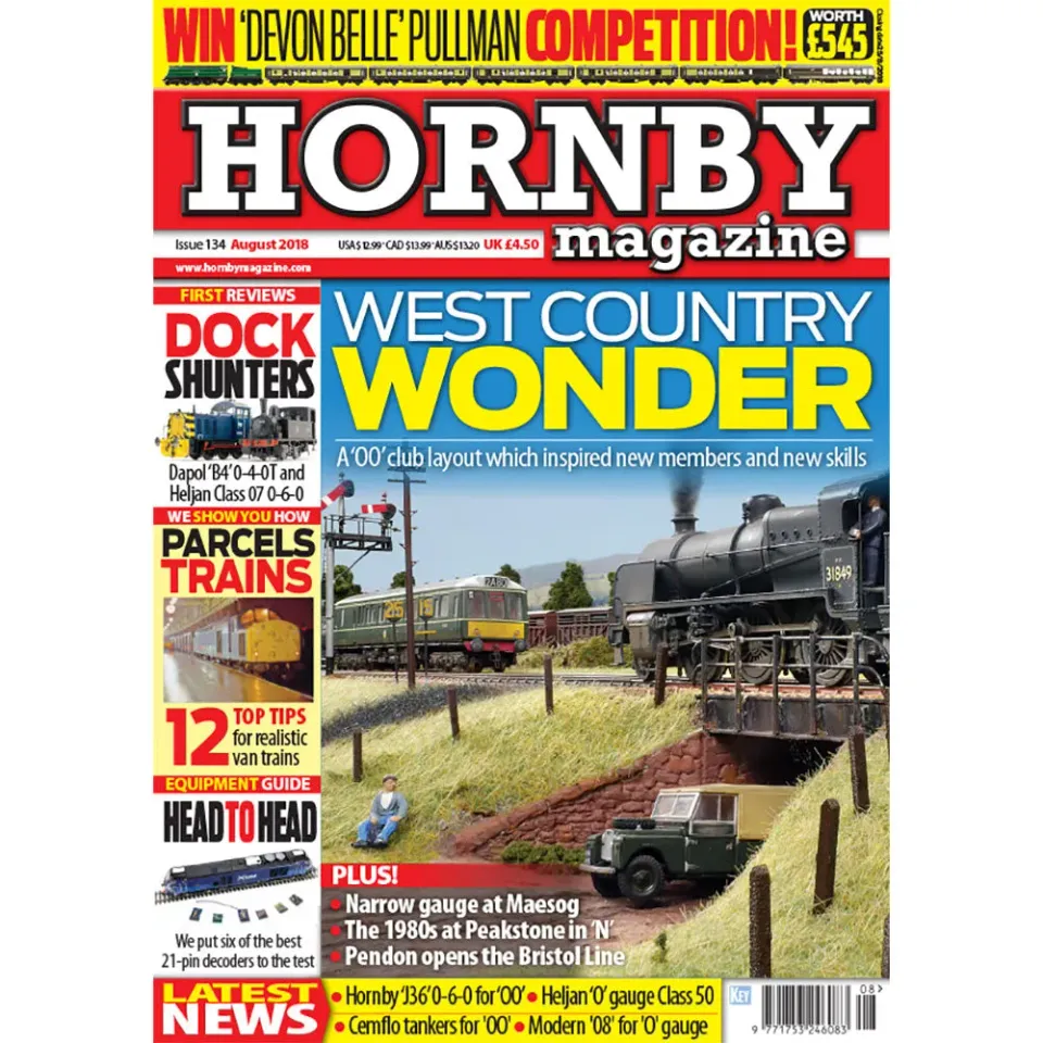 Hornby Magazine augusti 2018 tidning modell