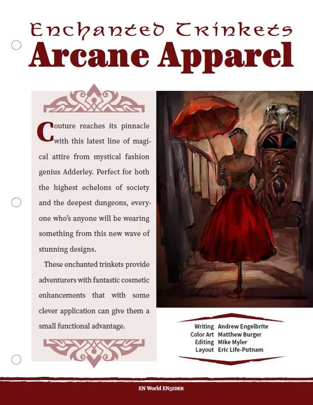EN Publishing Arcane Apparel magiska föremål PDF 20-pack