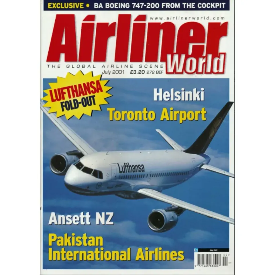 Airliner World juli 2001 tidning – civilflyg
