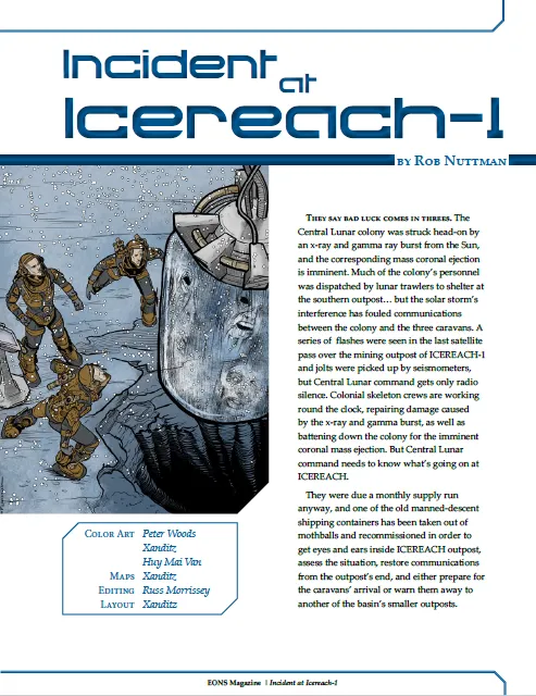 EN Publishing Incident at ICEREACH-1 rollspelsäventyr pdf gruva