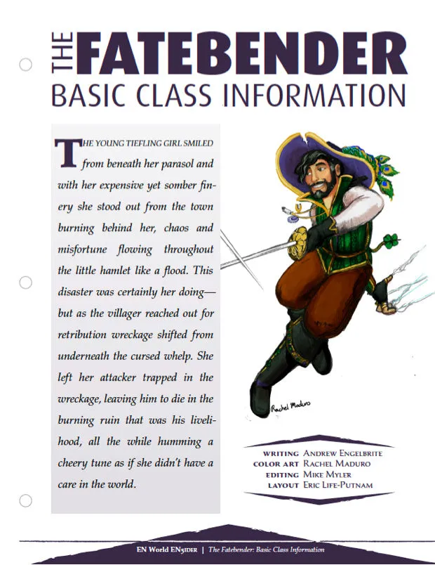 EN Publishing The Fatebender klassbok PDF D&D 5e karisma
