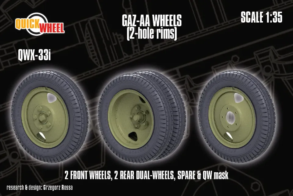 ROSSAGRAPH QuickWheel QWX-033 hjulset Gaz-AA 2-hålsfälg