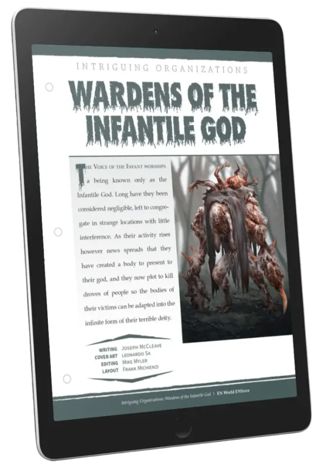 EN Publishing Wardens of the Infantile God äventyr PDF kult