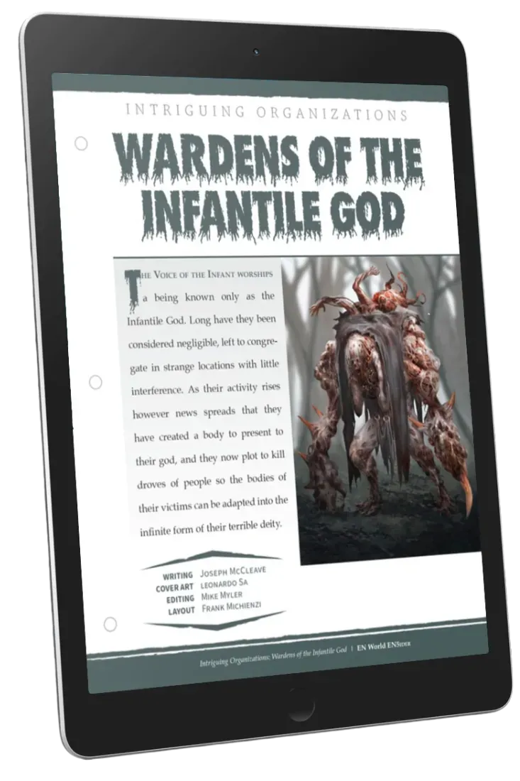 EN Publishing Wardens of the Infantile God äventyr PDF kult