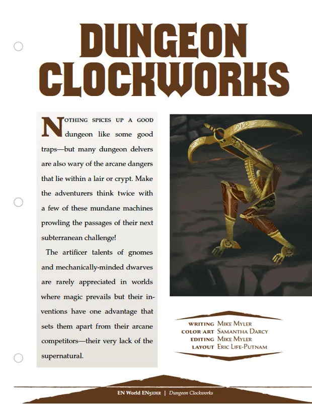 EN Publishing Dungeon Clockwork Monsters äventyr PDF