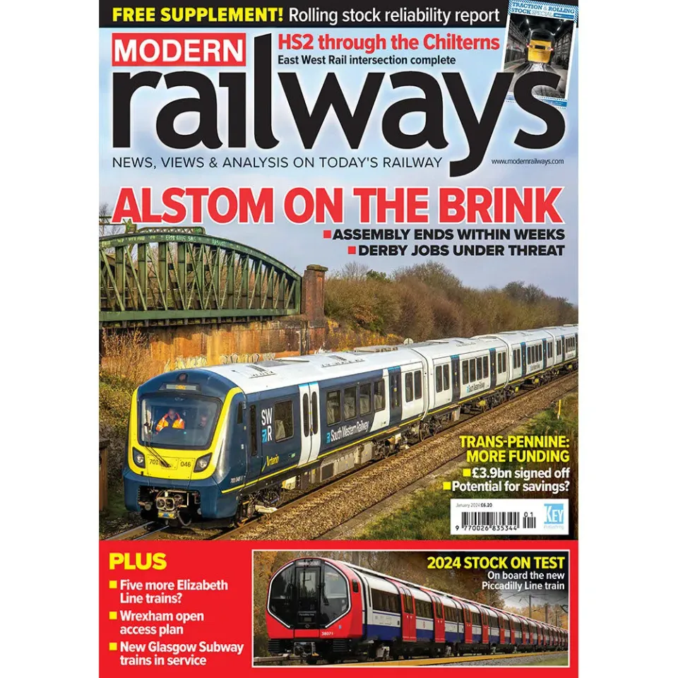 Modern Railways januari 2024 tidning järnväg