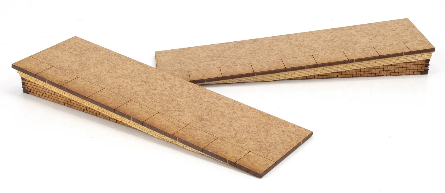 PJM Models OO halvbreda ramper tegel 2-pack modell