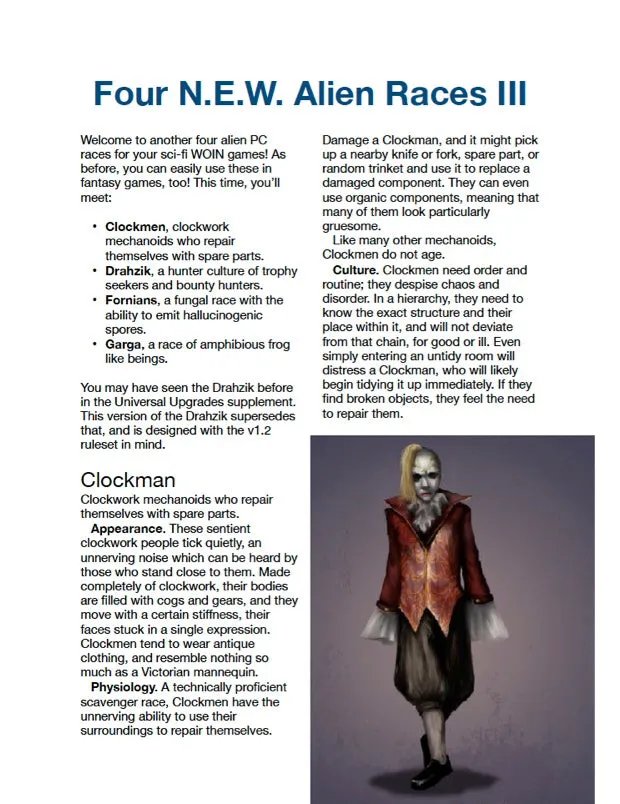 EN Publishing Four N.E.W. Alien Races III raser PDF WOIN