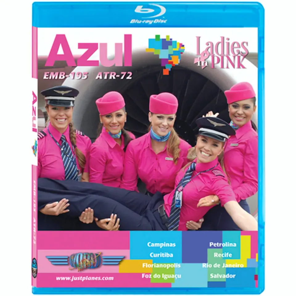 Just Planes Azul Pink Ladies Embraer 195 blu-ray
