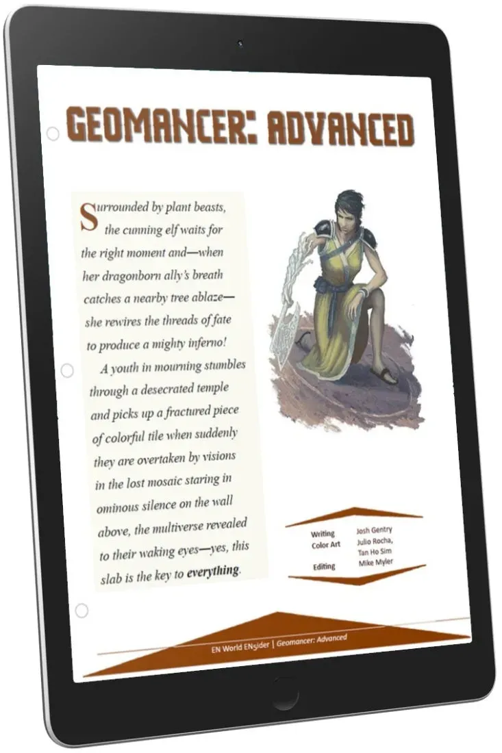 EN Publishing Geomancer klassguide PDF D&D tre ordnar