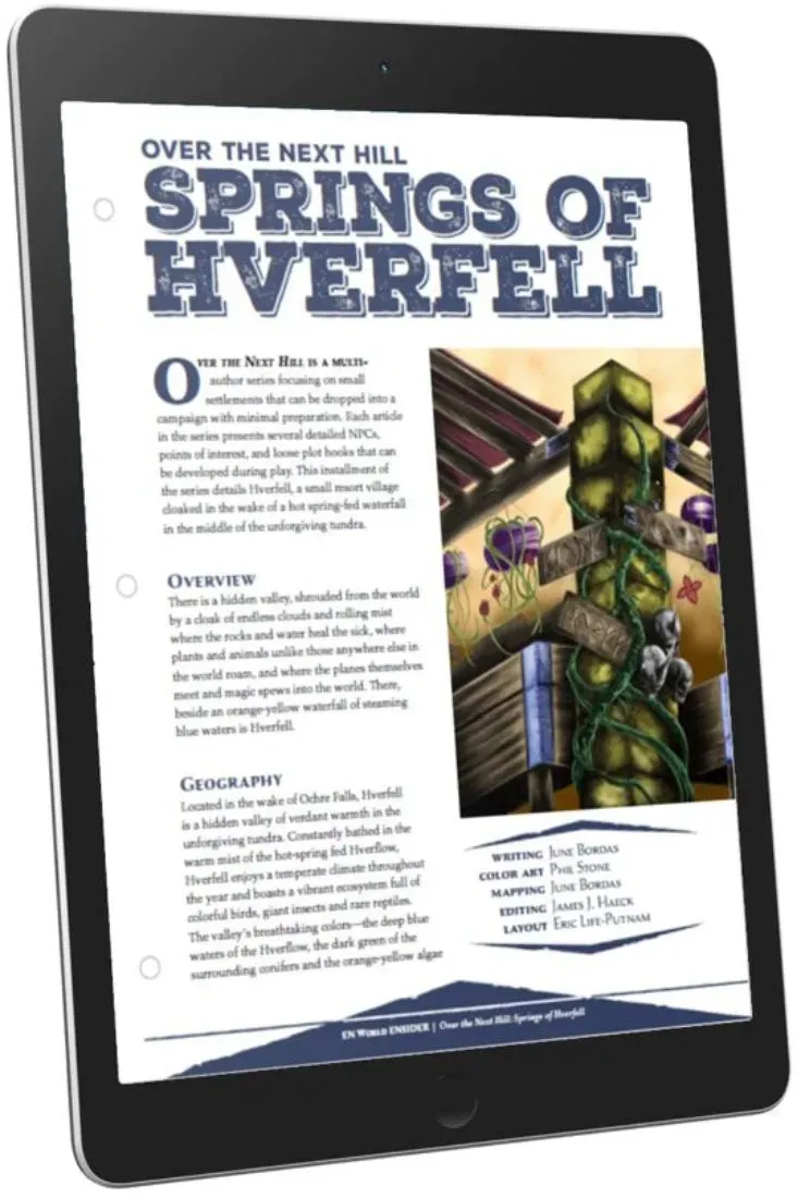 EN Publishing Over the Next Hill Springs of Hverfell byhäfte PDF