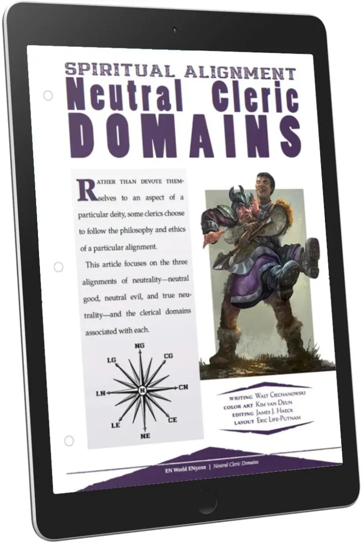 Spiritual Alignment Neutral Cleric Domains präst PDF