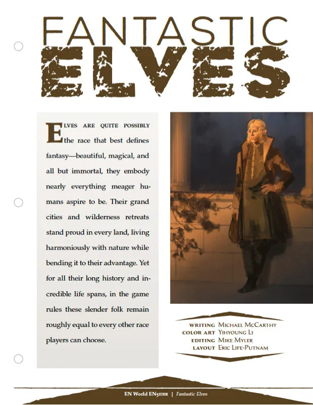 EN Publishing Fantastic Elves D&D 5e alver PDF underraser