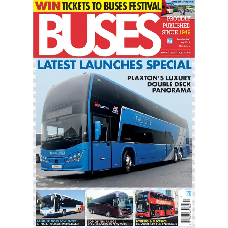 Buses juli 2018 tidning Plaxton Panorama Volvo 9900