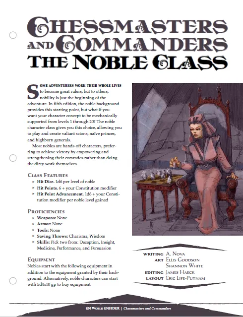 EN Publishing Noble Chessmasters klassbok PDF 20 nivåer