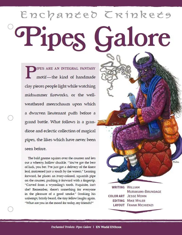 EN Publishing Enchanted Trinkets Pipes Galore föremål PDF