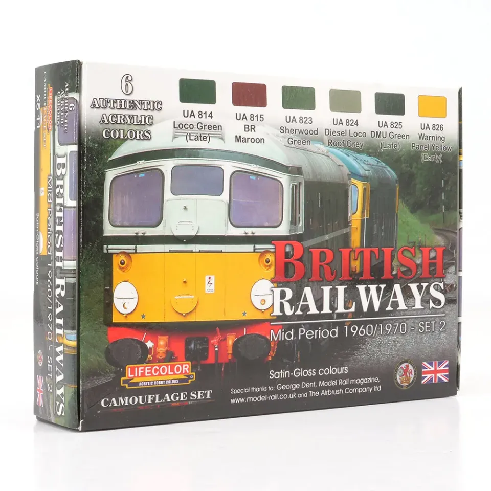 LifeColor British Railway Mid Period färgset 6x22ml