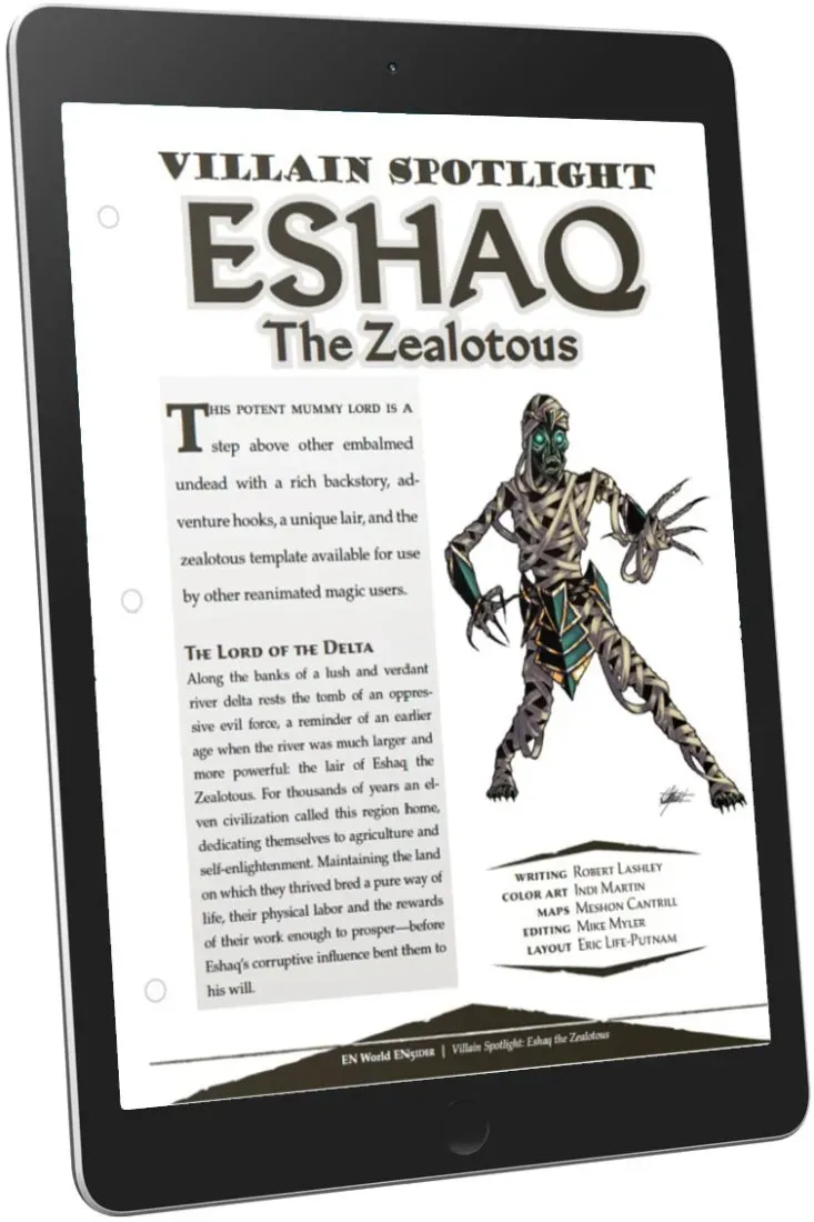 EN Publishing Villain Spotlight Eshaq the Zealotous rollspel PDF