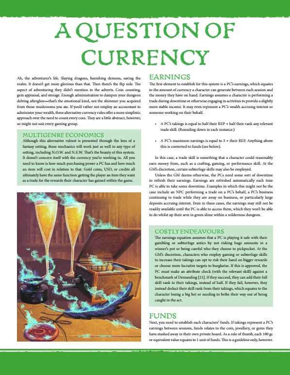EN Publishing Alternative Currency rollspel PDF WOIN