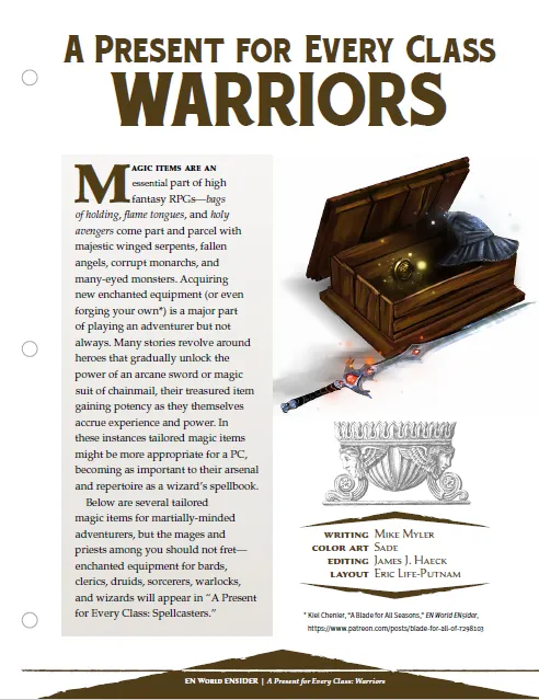 EN Publishing Present Every Class Warriors D&D 5e PDF föremål