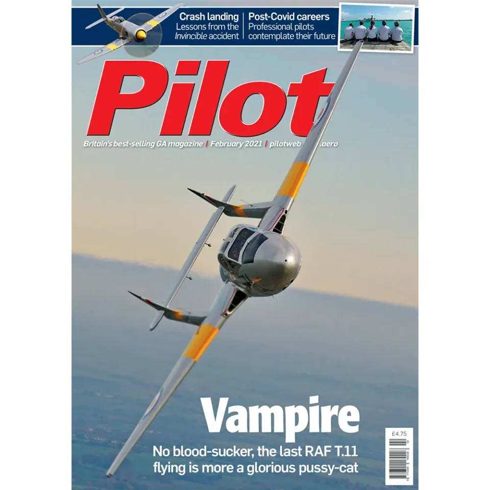 Pilot Magazine februari 2021 tidning flyg back issue