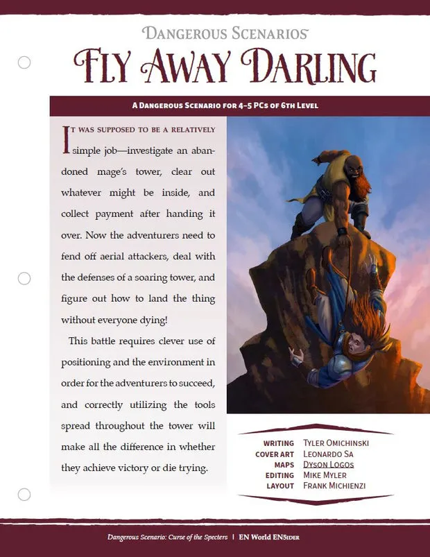 EN Publishing Dangerous Scenarios Fly Away Darling äventyr pdf drake