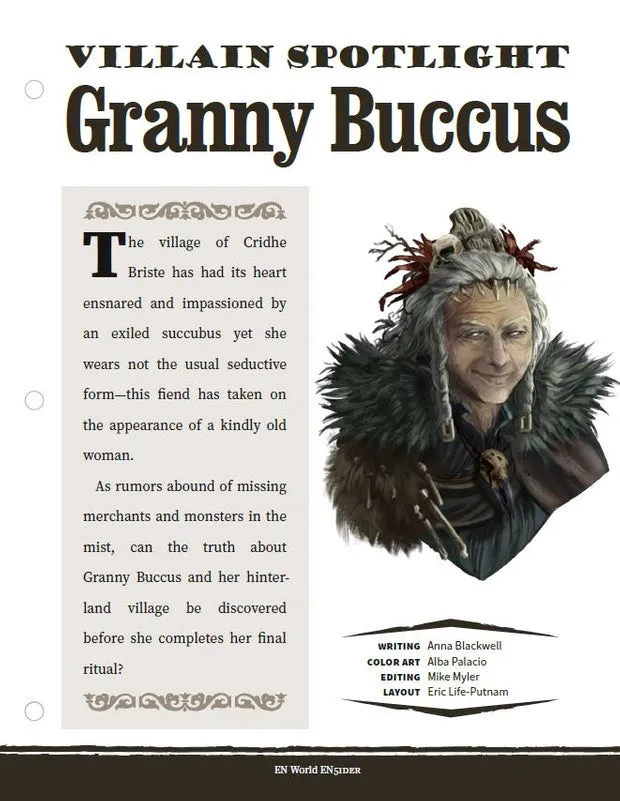 EN Publishing Granny Buccus skurk pdf D&D 5e succubus