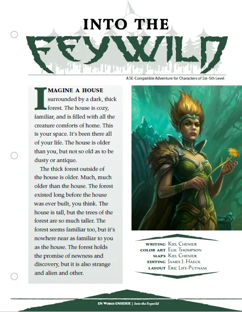 EN Publishing Into the Feywild äventyr PDF nivå 1-5