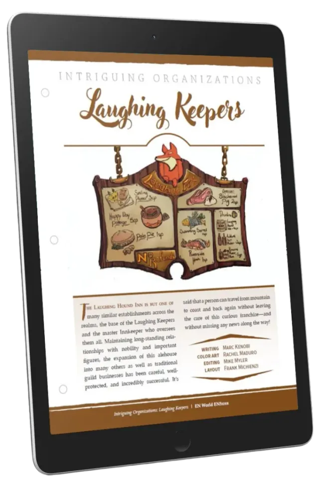 EN Publishing Laughing Keepers värdshus PDF 5e organisation