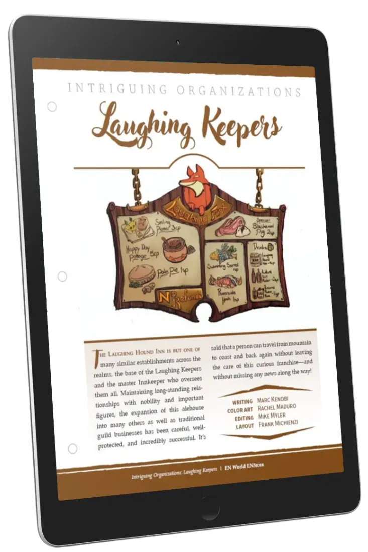 EN Publishing Laughing Keepers värdshus PDF 5e organisation