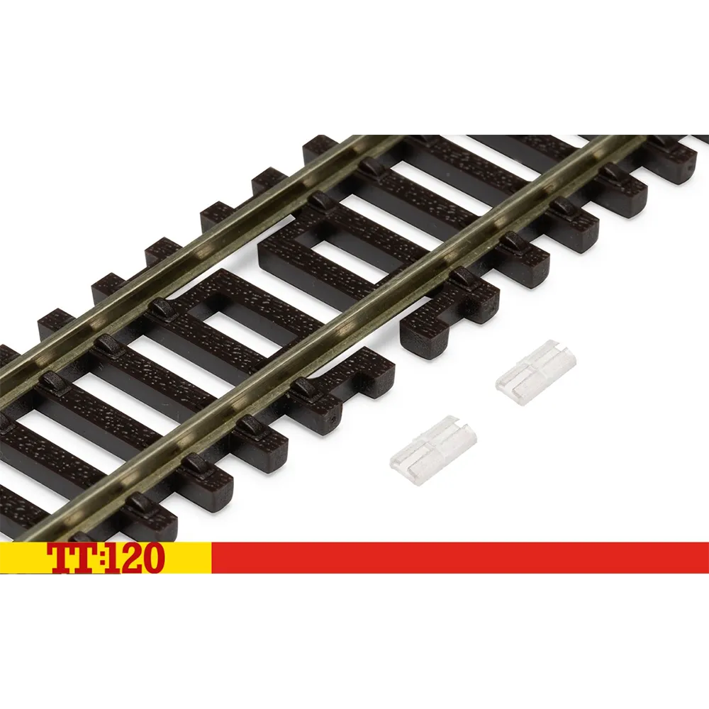 Hornby TT:120 isolating fishplates skarvbleck 12-pack plast