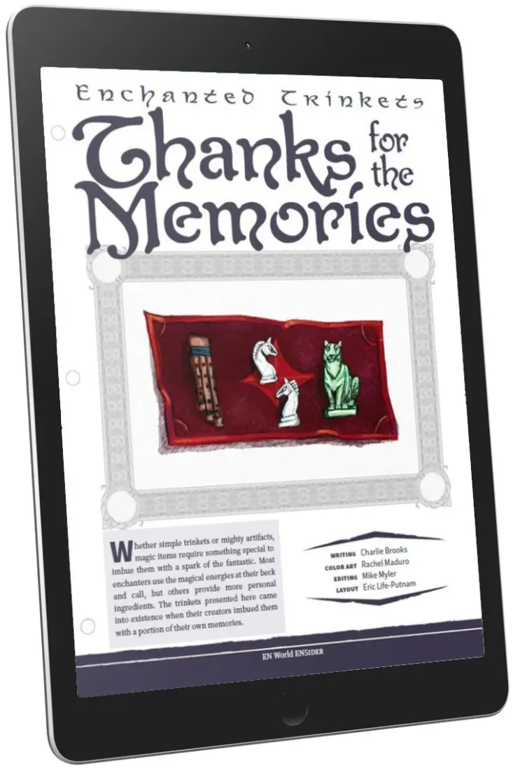 EN Publishing Enchanted Trinkets Thanks for the Memories rollspel PDF minne