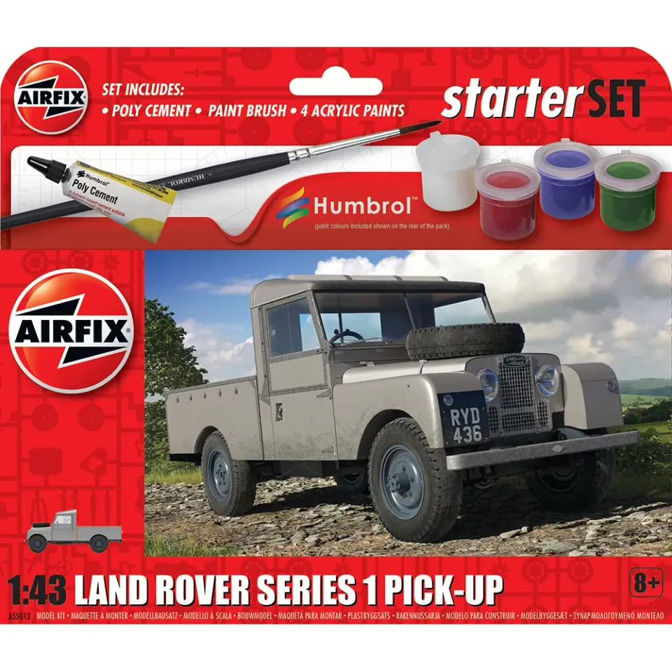 Airfix Land Rover Series 1 startset modellbyggsats 1:43
