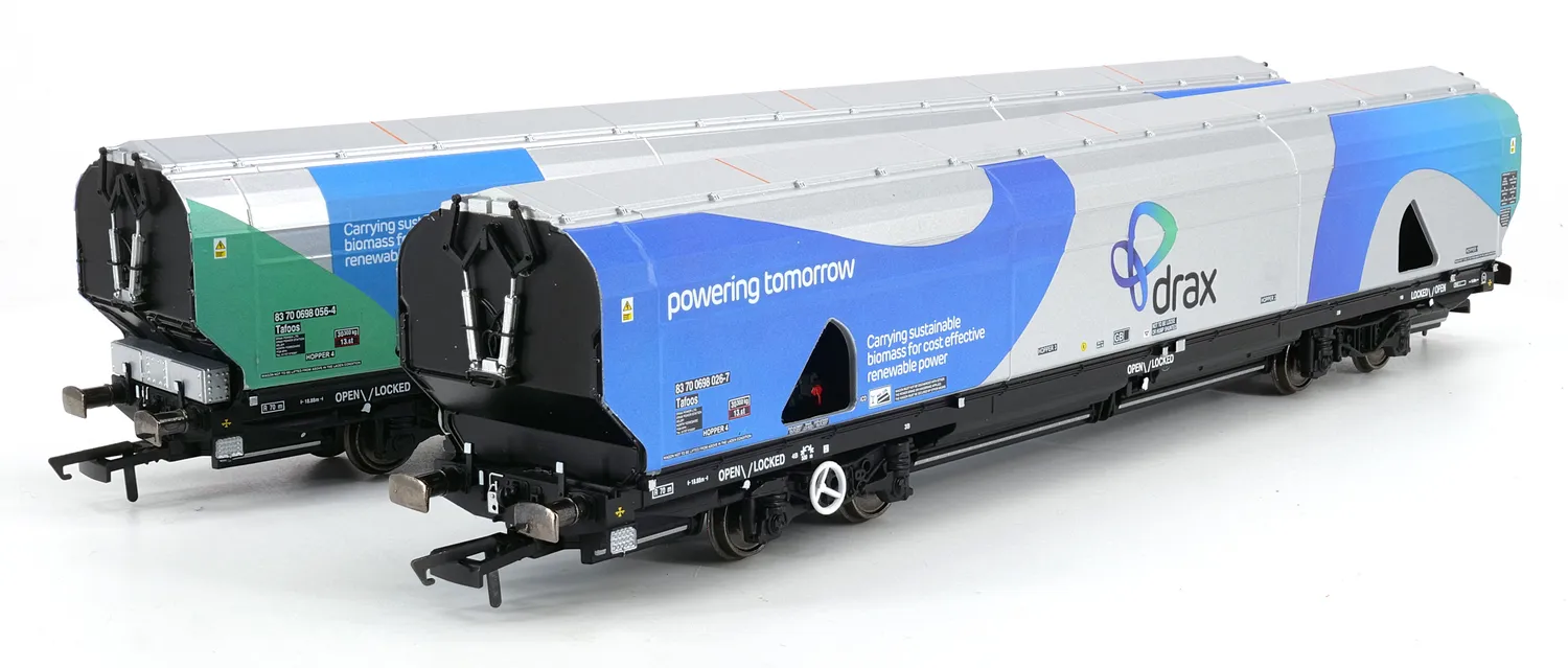 Hornby Drax Biomass IIA-D Powering Tomorrow Pack 2 modellvagnar OO