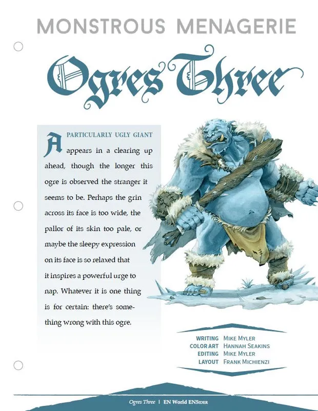 EN Publishing D&D Ogres Three monster PDF tre jättar