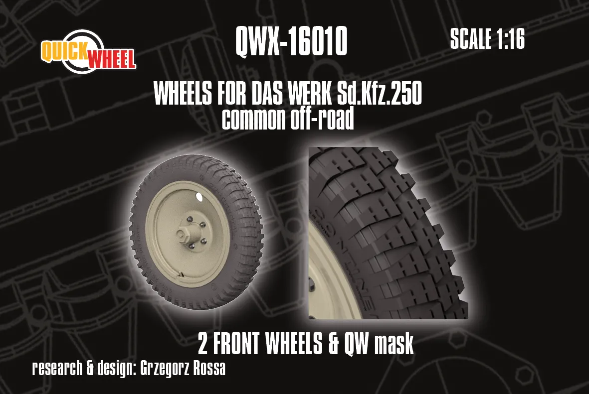 ROSSAGRAPH QuickWheel QWX-16010 Sd.Kfz.250 framhjul 1:16